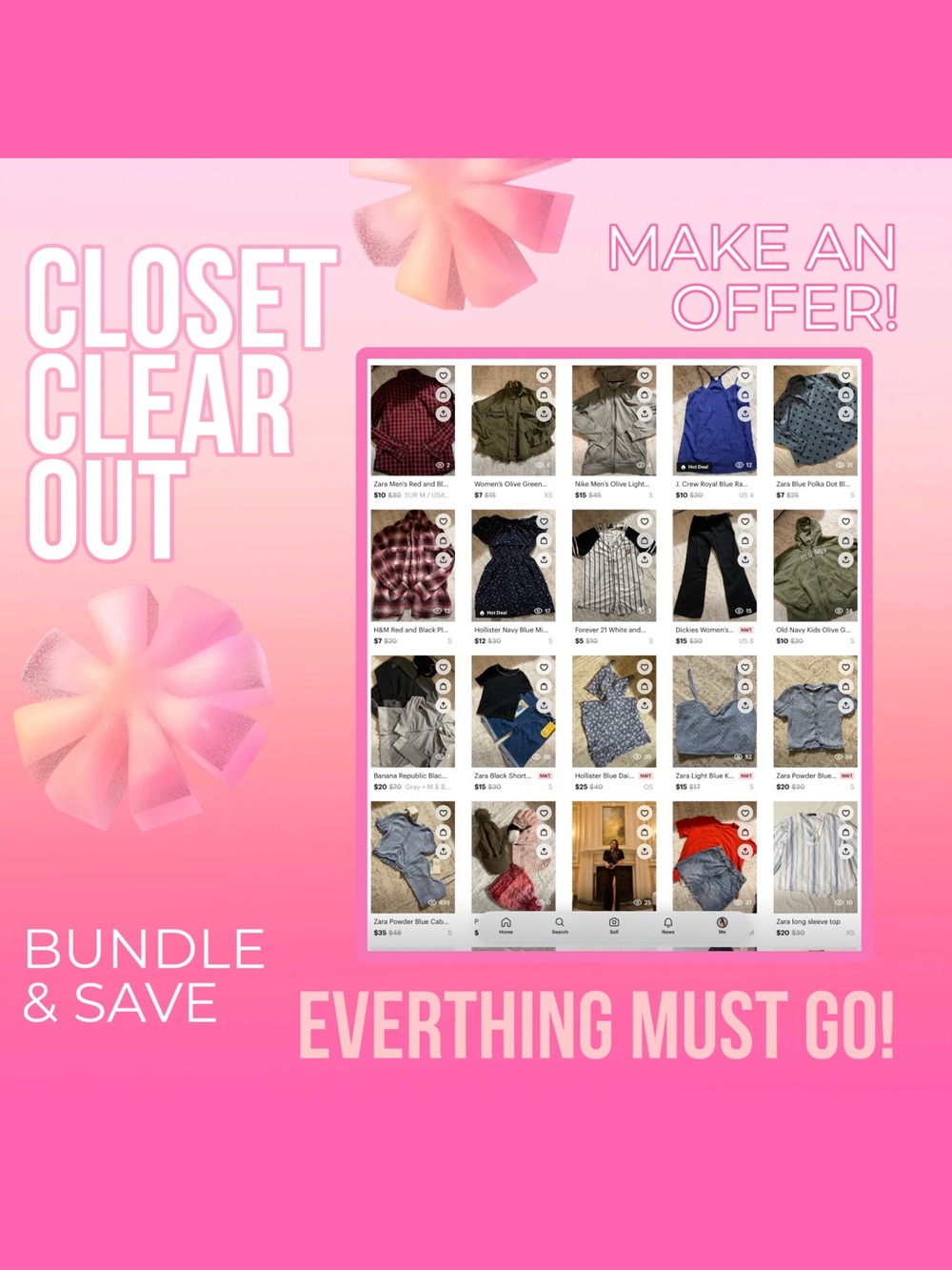 Zara Pink Promotional Closet Clear Out Graphic